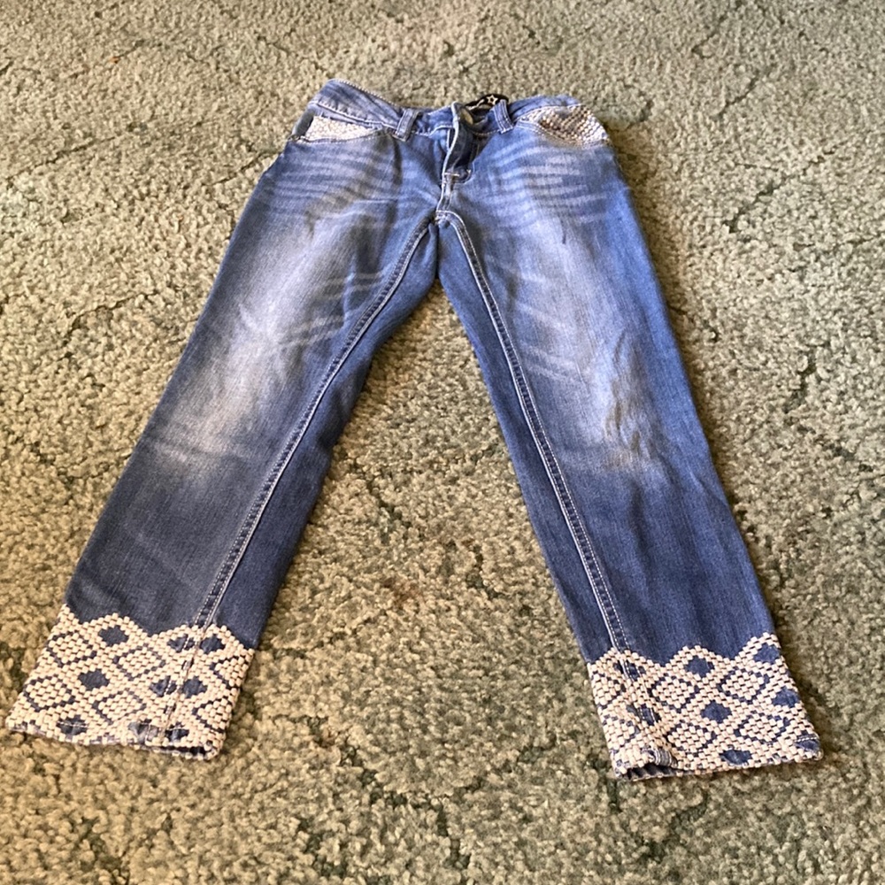 Girls Vanilla star  boot cut jeans size 7